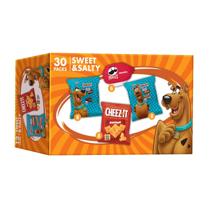 Cheez-It, Pringles &amp;amp; Scooby-Doo Sweet and Salty Snacks Variety Pack, 28oz Box (30 Count)
