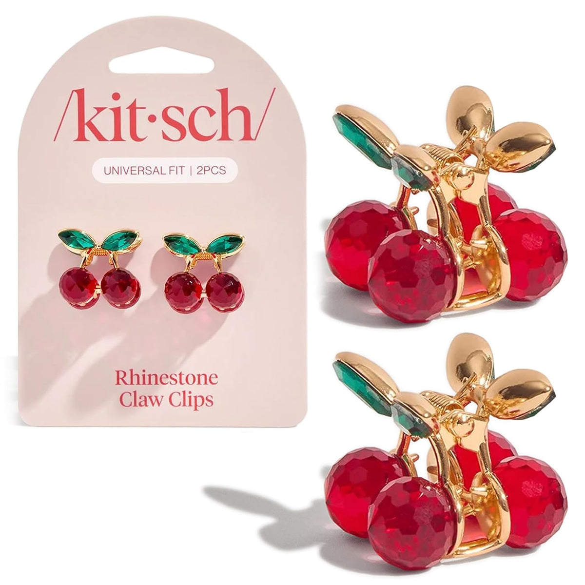 cherry-shaped mini design with rhinestone embellishments