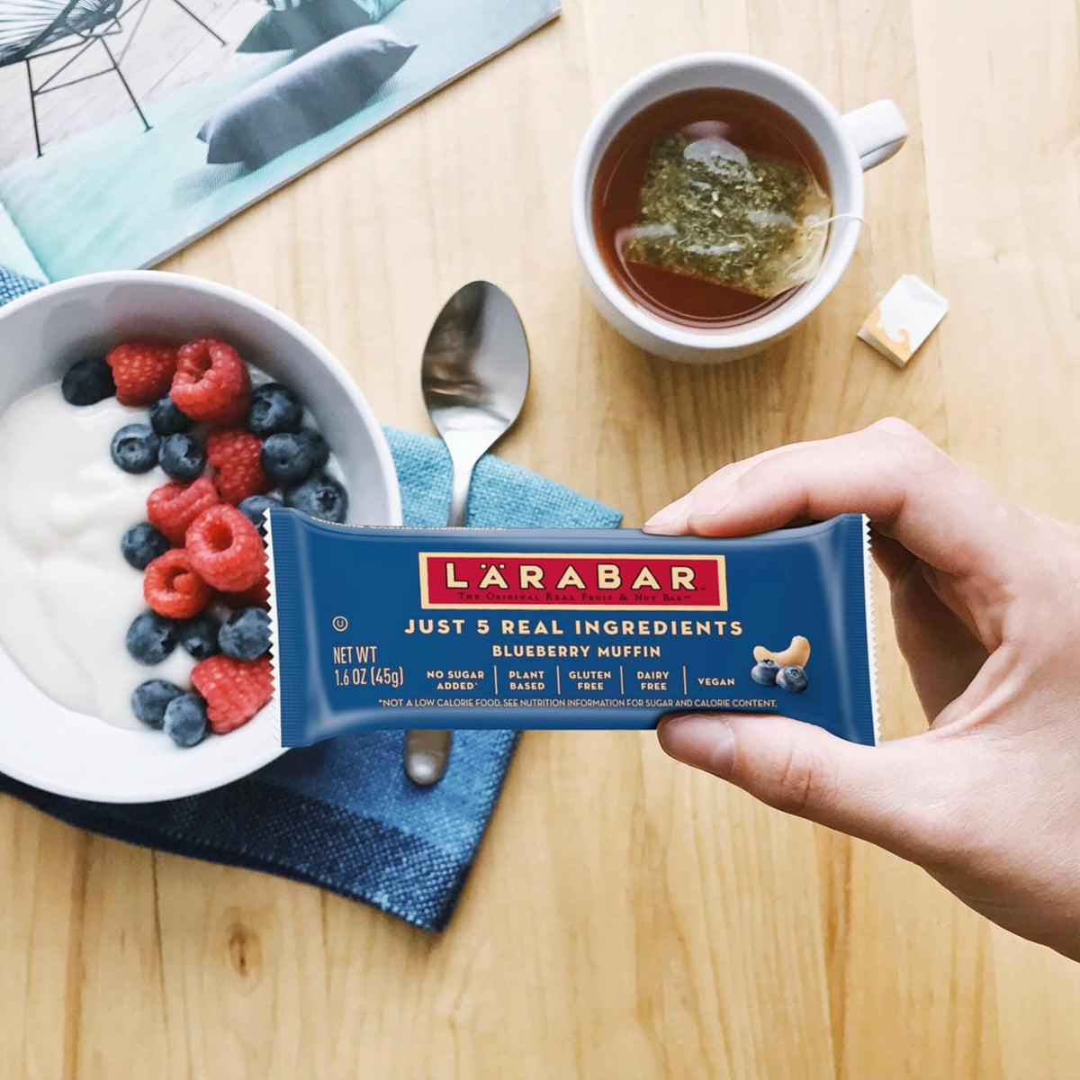 chewy fruit-and-nut bar texture with real dried blueberries