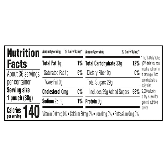 chewy (not hard) candy consistency offering a softer bite than classic sweetarts