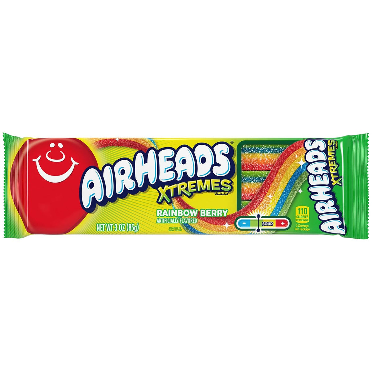 chewy, stretchy belt-shaped candy texture