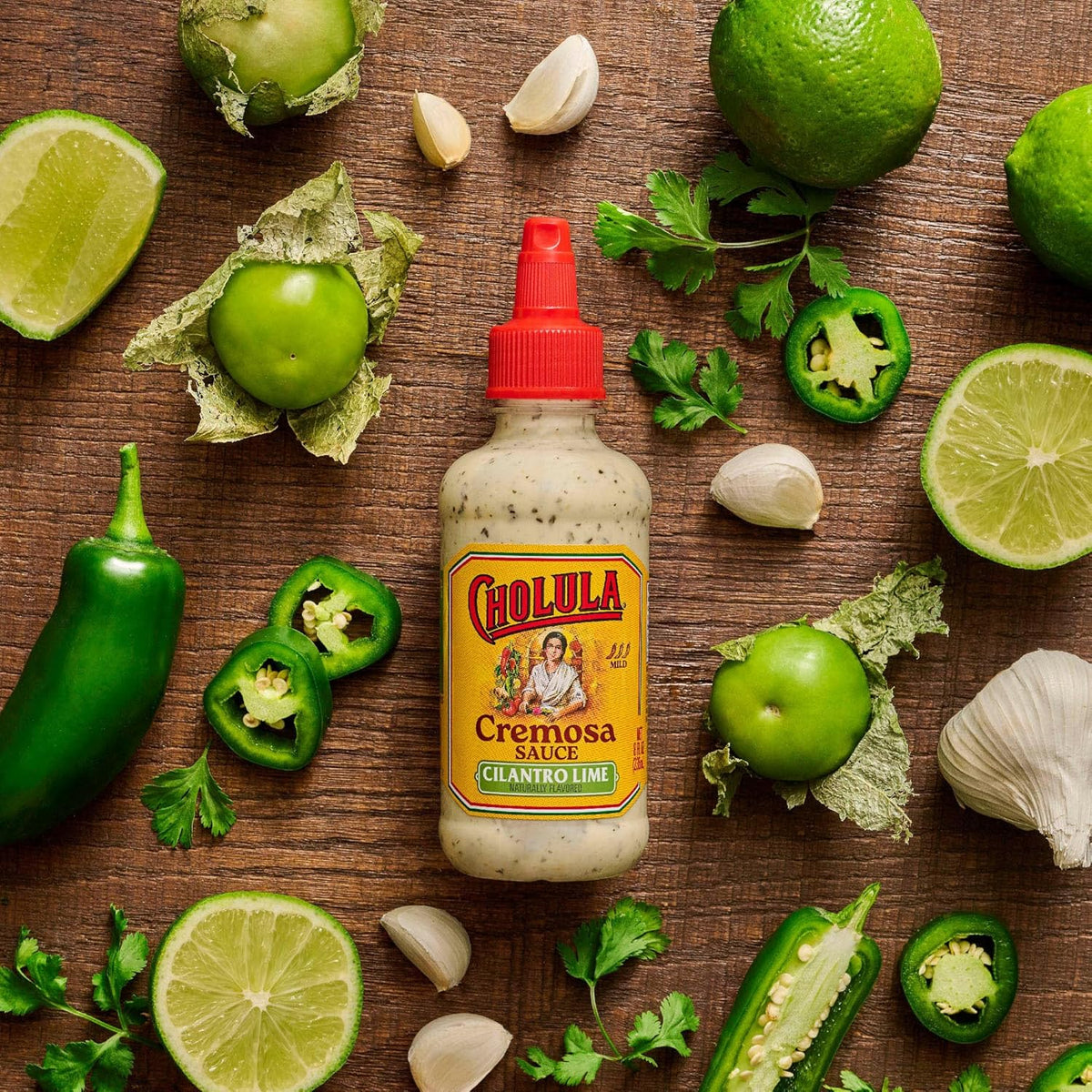 Cholula Cilantro Lime Cremosa Sauce – Fresh Flavor Drizzle for Mindful Breakfast Bowls & Avocado Toast, 8 fl oz Squeezable
