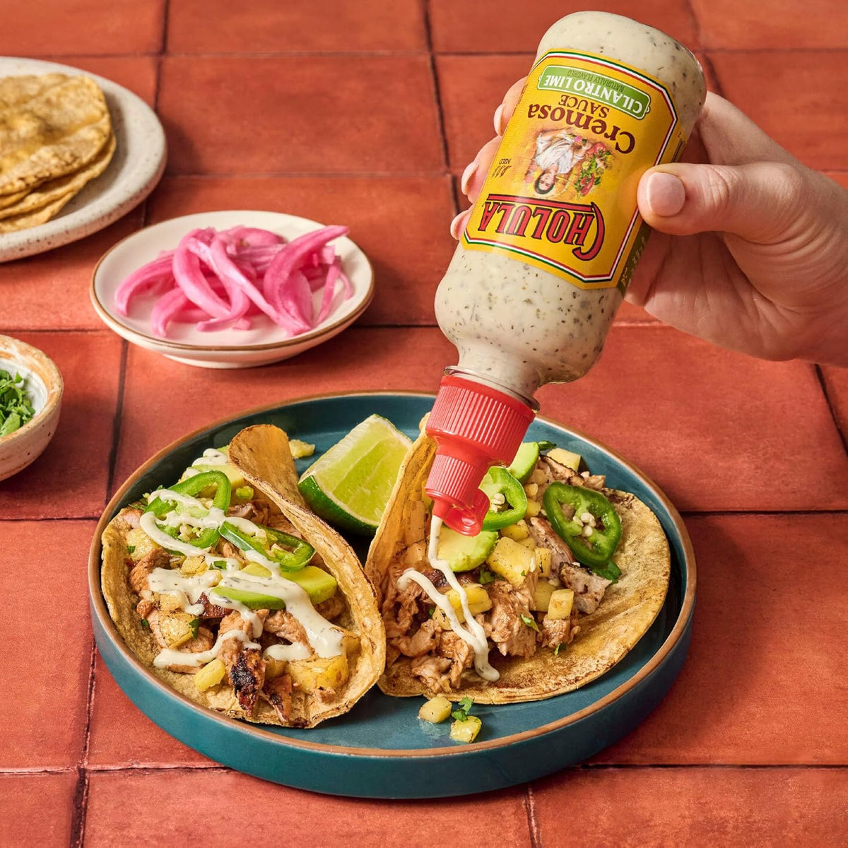 Cholula Cilantro Lime Cremosa Sauce – Fresh Flavor Drizzle for Mindful Breakfast Bowls & Avocado Toast, 8 fl oz Squeezable