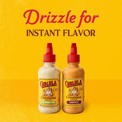 Cholula Cilantro Lime Cremosa Sauce – Fresh Flavor Drizzle for Mindful Breakfast Bowls & Avocado Toast, 8 fl oz Squeezable