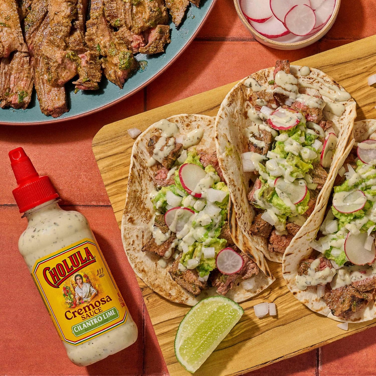 Cholula Cilantro Lime Cremosa Sauce – Fresh Flavor Drizzle for Mindful Breakfast Bowls & Avocado Toast, 8 fl oz Squeezable