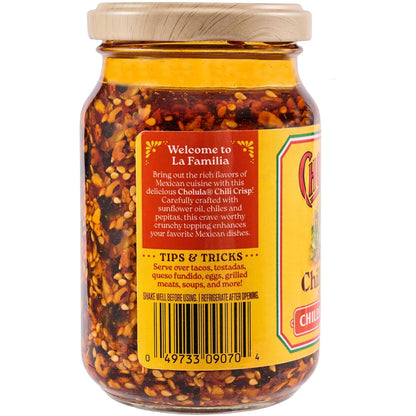 Cholula Salsa Macha Crunchy Chili Crisp – Thoughtful Housewarming Gift for Foodies, 8 oz Glass Jar