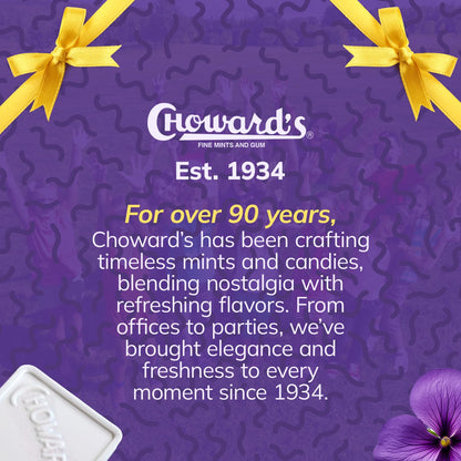Choward's Violet Mints Candy 6-Pack – Thoughtful Housewarming and Holiday Gift for Her, Individually Wrapped Retro Treats