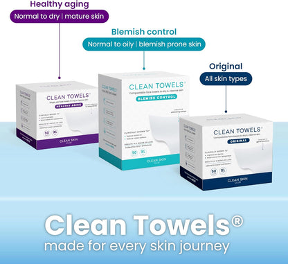 CLEAN SKIN CLUB Acrylic Face Towel Holder – Spa-Like Storage for 50 XL Disposable Cleansing Towels, Hygienic Nightly Ritual Essential