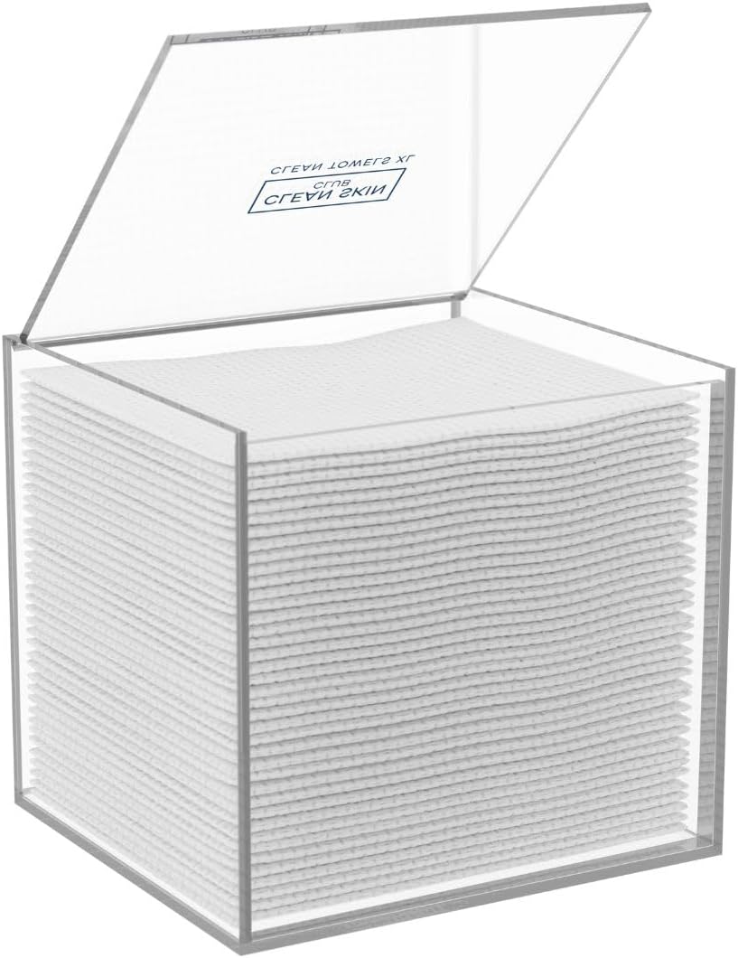clear acrylic construction for full visibility of contents