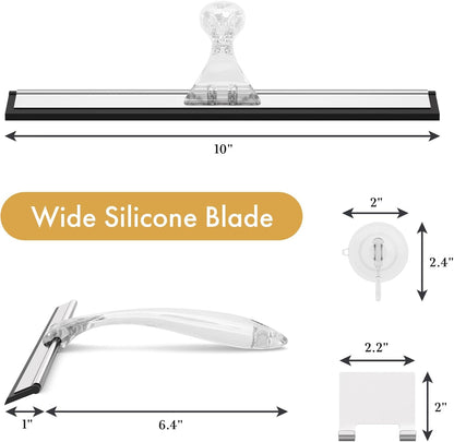 clear curved acrylic ergonomic handle that is lightweight and rust-free
