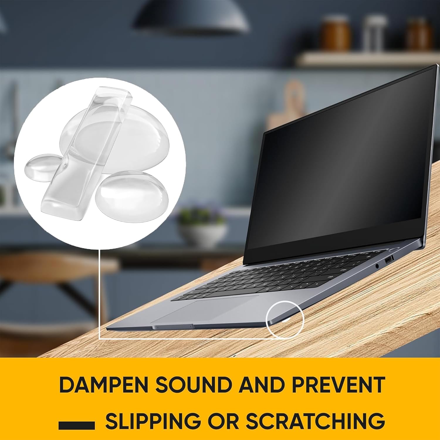 CLEARGRIP Clear Silicone Bumpers – Invisible Furniture Pads for Living Room, Bedroom Closet, and Curio Cabinet Styling