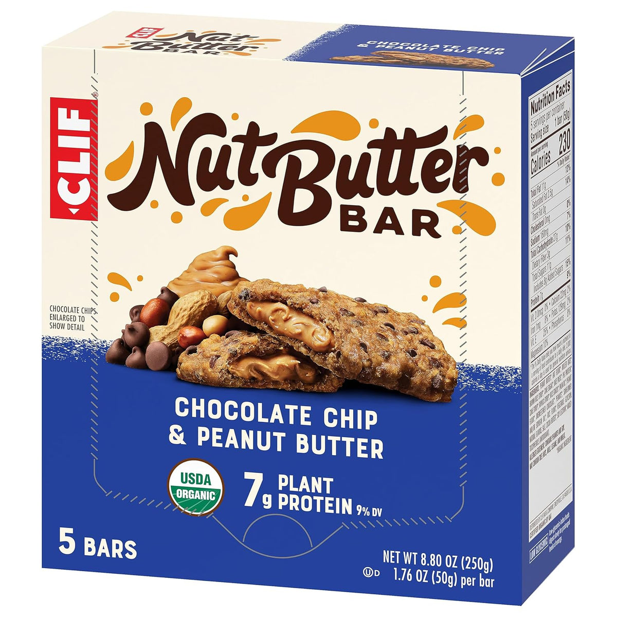 CLIF Nut Butter Bar – Plant-Based Fuel for Post-Workout Wellness Routine, Organic