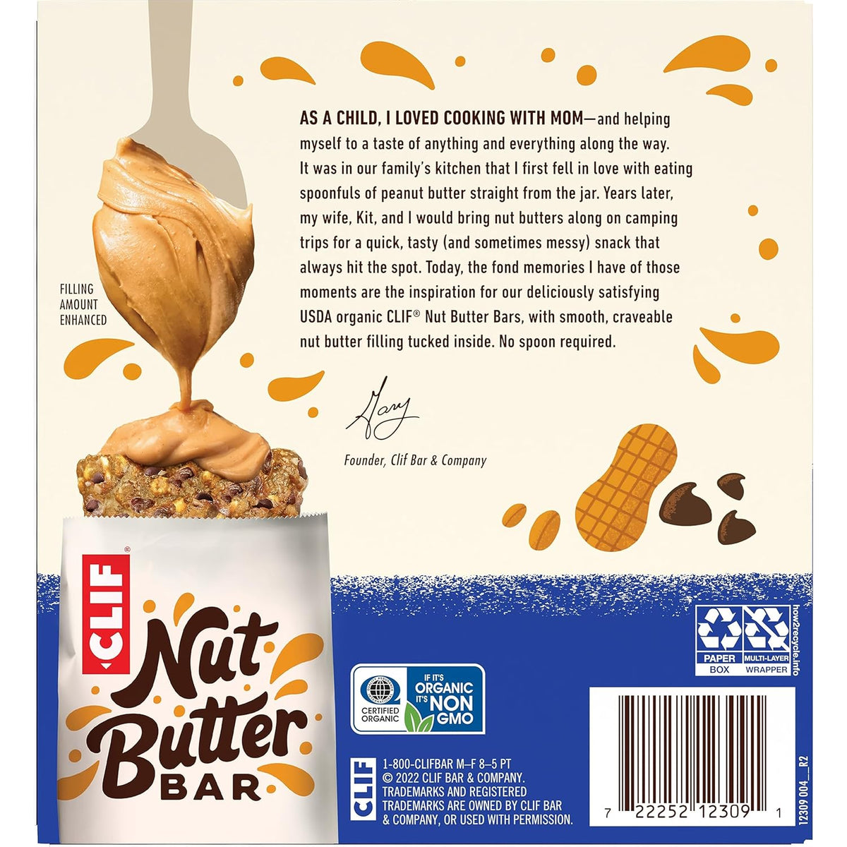 CLIF Nut Butter Bar – Plant-Based Fuel for Post-Workout Wellness Routine, Organic