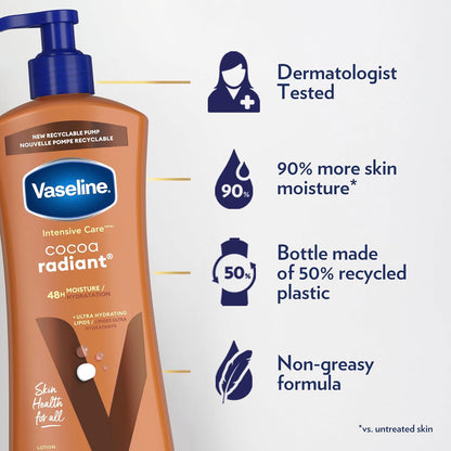 clinically tested 90% more moisture claim vs. untreated skin