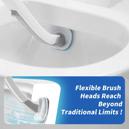 clip-on/scrub/discard three-step mechanism for mess-free handling