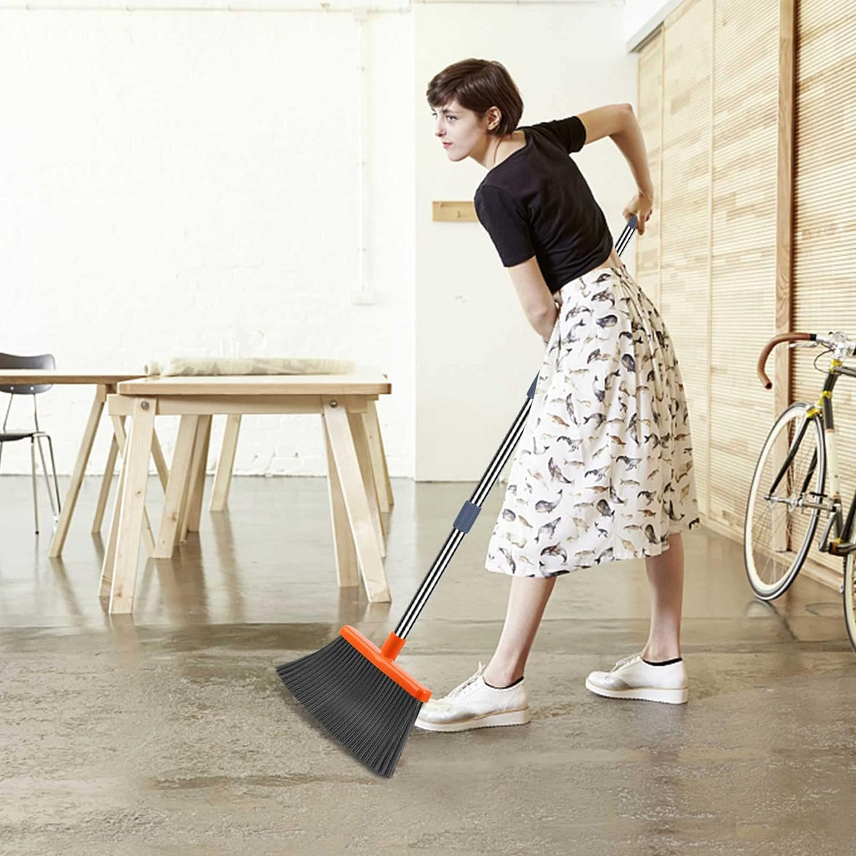 clip-on stand-up storage feature for upright, space-saving placement