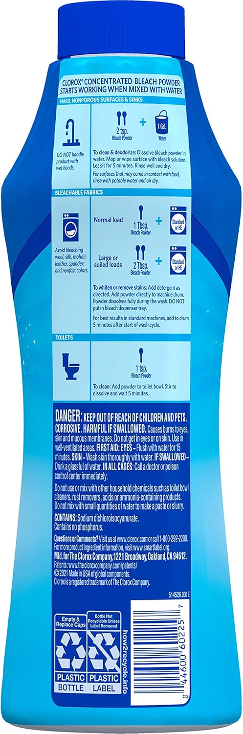 Clorox Bleach Powder – Minimalist Laundry Room Swap, One Bottle Makes 60 Gallons