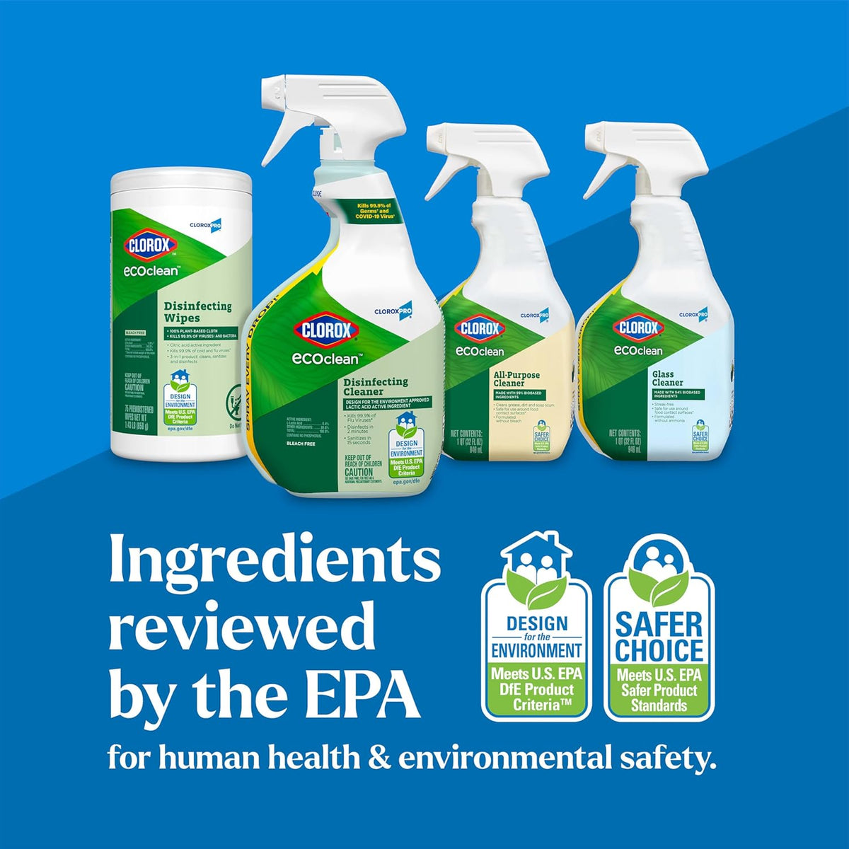 Clorox CloroxPro EcoClean Disinfecting Cleaner Spray – Ready-to-Use No-Mix Cleaner for Office Breakrooms and Reception Counters