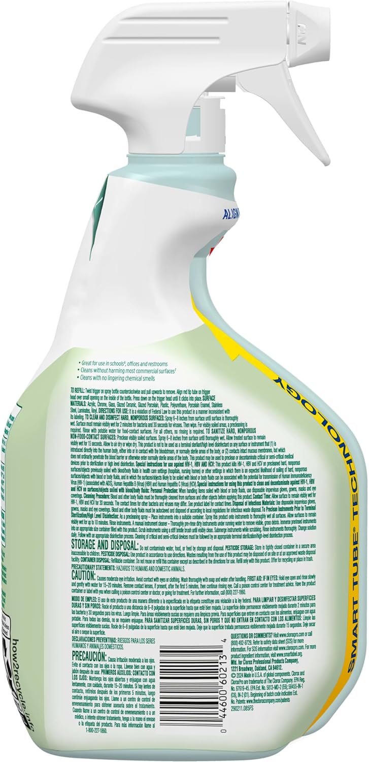 Clorox CloroxPro EcoClean Disinfecting Cleaner Spray – Ready-to-Use No-Mix Cleaner for Office Breakrooms and Reception Counters