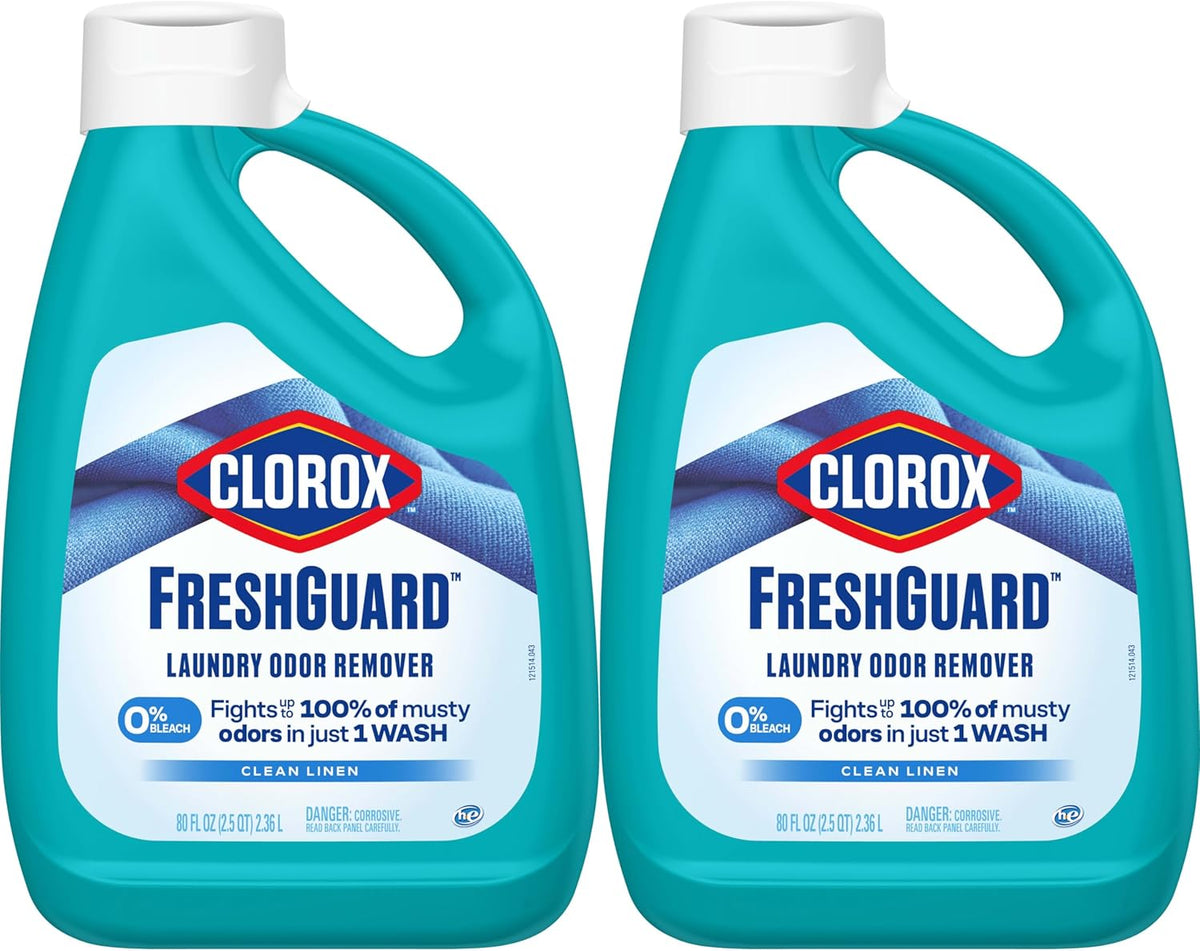 Clorox FreshGuard Laundry Odor Remover for Nursery and Playroom, 0% Bleach Odor Fighter for Sensitive Skin and Baby Clothes