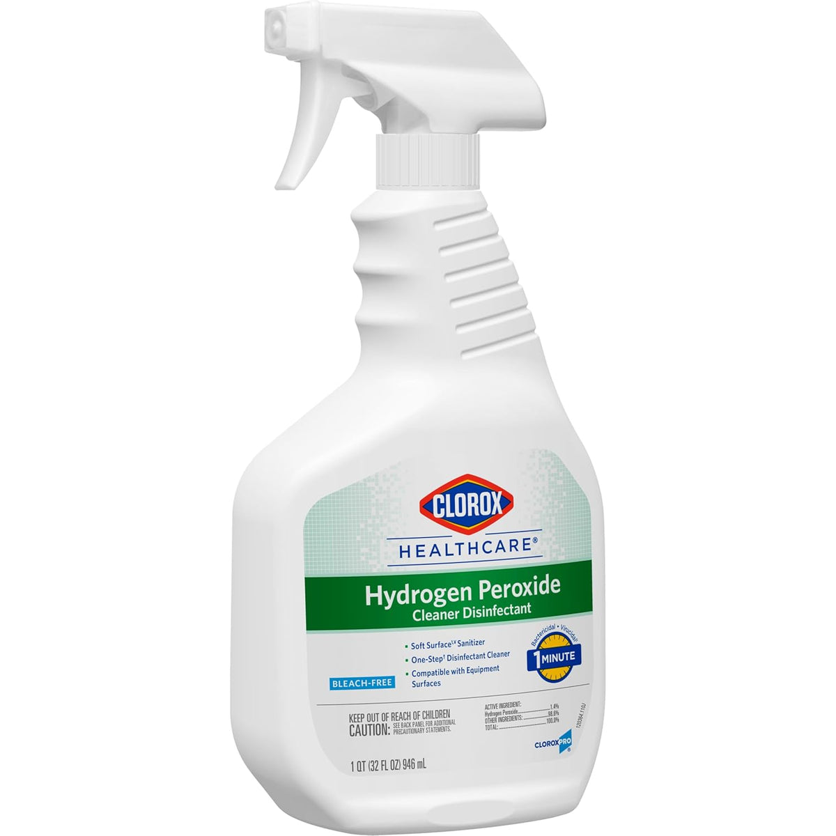 Clorox Healthcare Hydrogen Peroxide Cleaner Disinfectant – Fragrance-Free Disinfectant for Outpatient Surgery Recovery Bays and Exam Tables