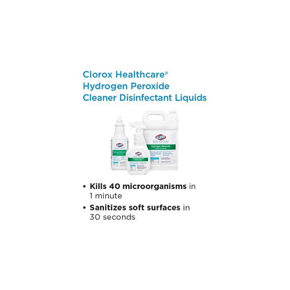Clorox Healthcare Hydrogen Peroxide Cleaner Disinfectant – Fragrance-Free Disinfectant for Outpatient Surgery Recovery Bays and Exam Tables