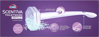 Clorox Scentiva ToiletWand Refills – Touch-Free Toilet Cleaning for Busy Family Bathrooms