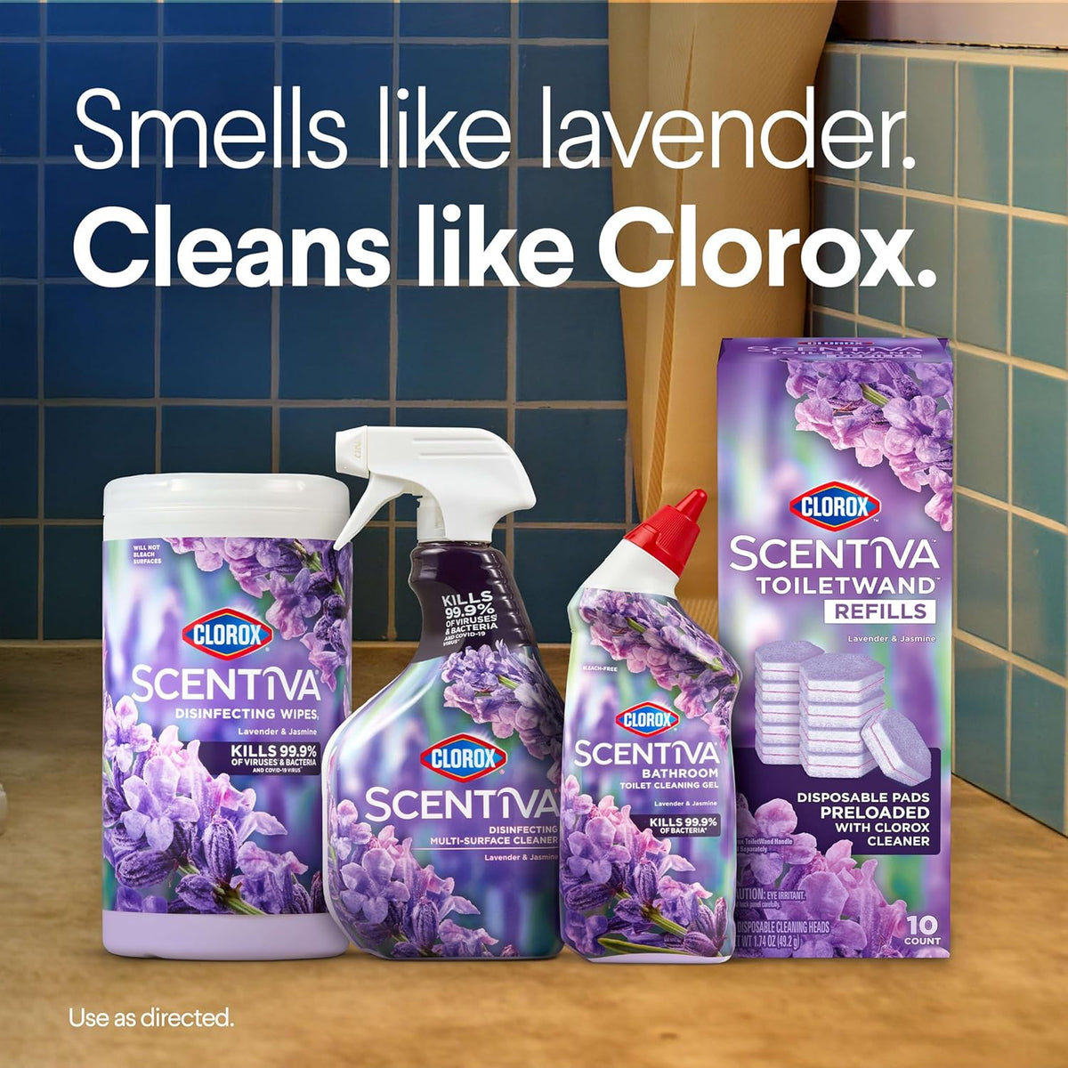 Clorox Scentiva ToiletWand Refills – Touch-Free Toilet Cleaning for Busy Family Bathrooms