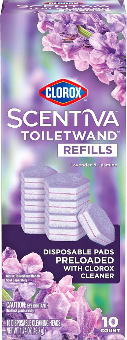 Clorox Scentiva ToiletWand Refills – Touch-Free Toilet Cleaning for Busy Family Bathrooms