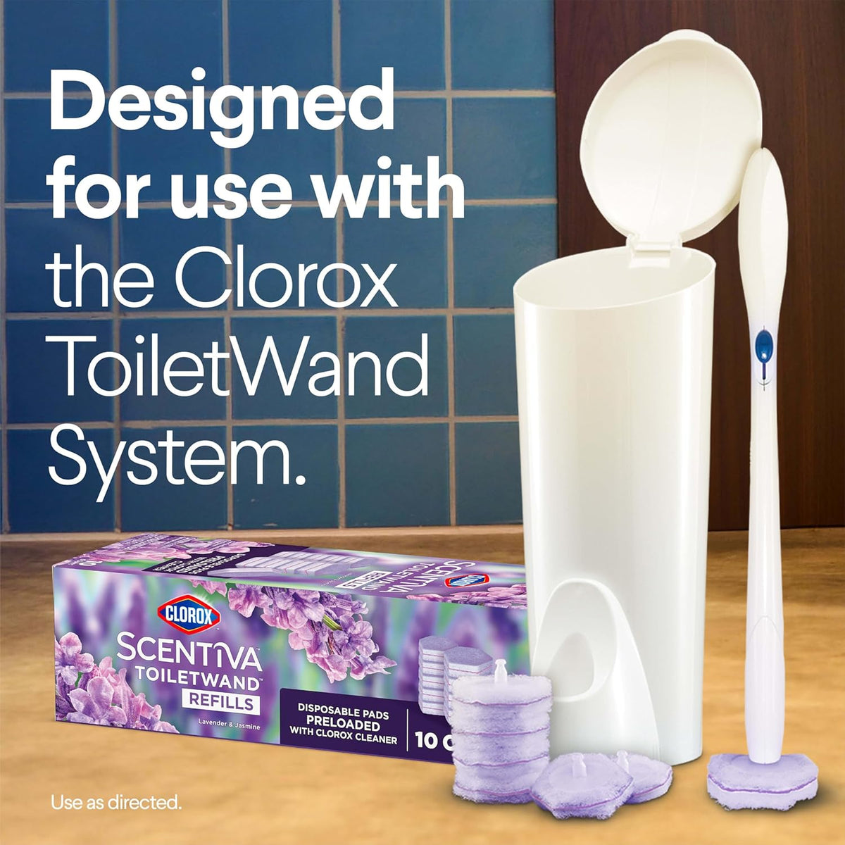 Clorox Scentiva ToiletWand Refills – Touch-Free Toilet Cleaning for Busy Family Bathrooms