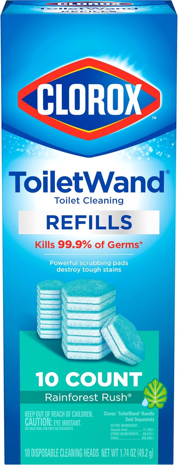 Clorox ToiletWand Disposable Cleaning Pads – Hands-Free Bowl Care for a Family-Friendly Kids Bathroom