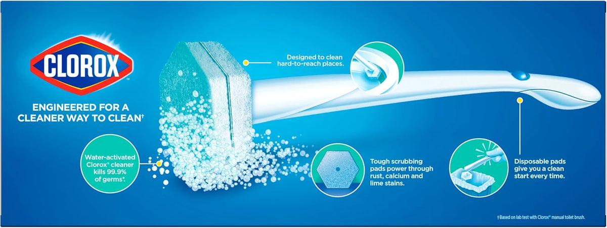 Clorox ToiletWand Disposable Cleaning Pads – Hands-Free Bowl Care for a Family-Friendly Kids Bathroom