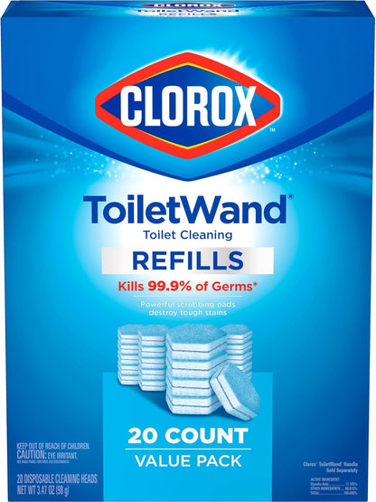 Clorox ToiletWand Disposable Toilet Refills – Fast Germ-Killing Clean for Busy Household Schedules