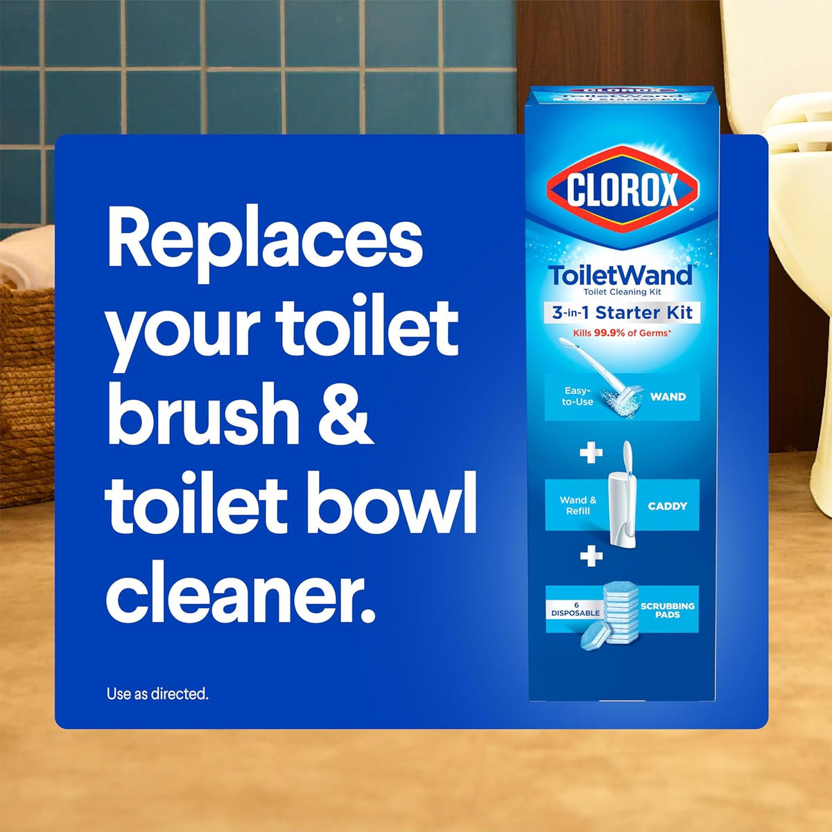Clorox ToiletWand Disposable Toilet Refills – Fast Germ-Killing Clean for Busy Household Schedules