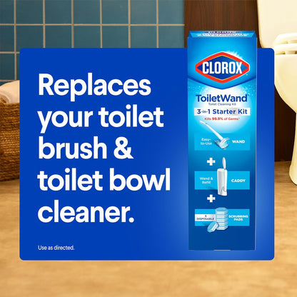 Clorox ToiletWand Disposable Toilet Refills – Fast Germ-Killing Clean for Busy Household Schedules