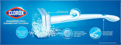 Clorox ToiletWand Toilet Bowl Refills – Hands-Free Germ Killing Pads for Safer Bathroom Cleaning with Kids