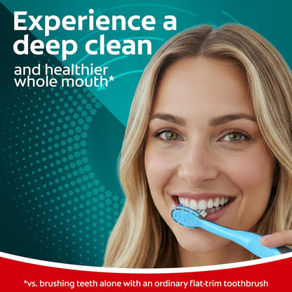 Colgate 360 Vibrate Battery Powered Toothbrush for Home Bathroom Self-Care Routine, 2 Pack