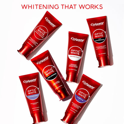 Colgate Optic White Pro Series Stain Prevention Hydrogen Peroxide Toothpaste, Mindful Morning Whitening Ritual for Coffee and Tea Drinkers, 3 Pack 3.0 oz