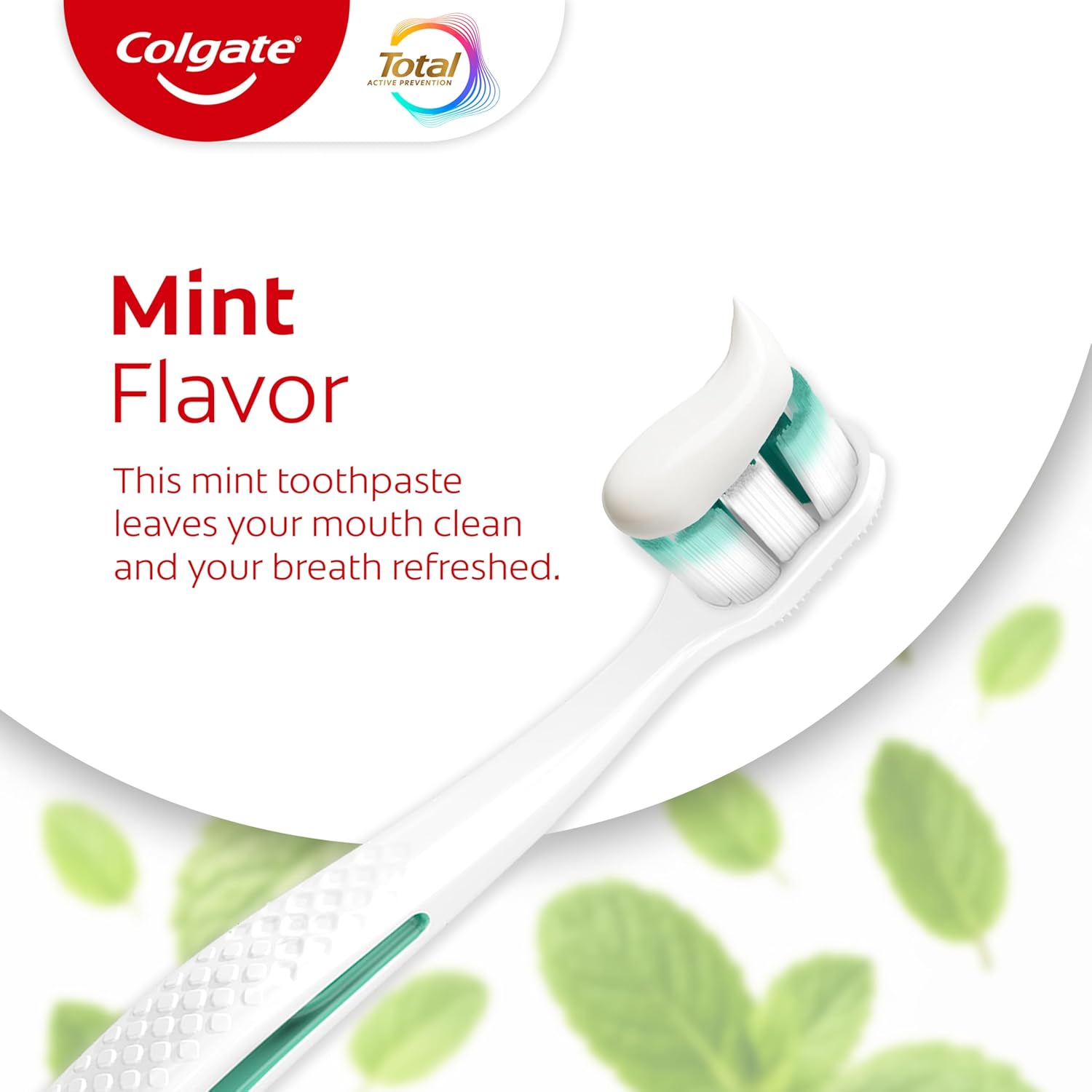 Colgate Total Active Prevention Whitening Gel Toothpaste – Daily Self-Care Ritual for Master Bathroom, Mint Anticavity Fluoride 4 Pack 5.1 oz