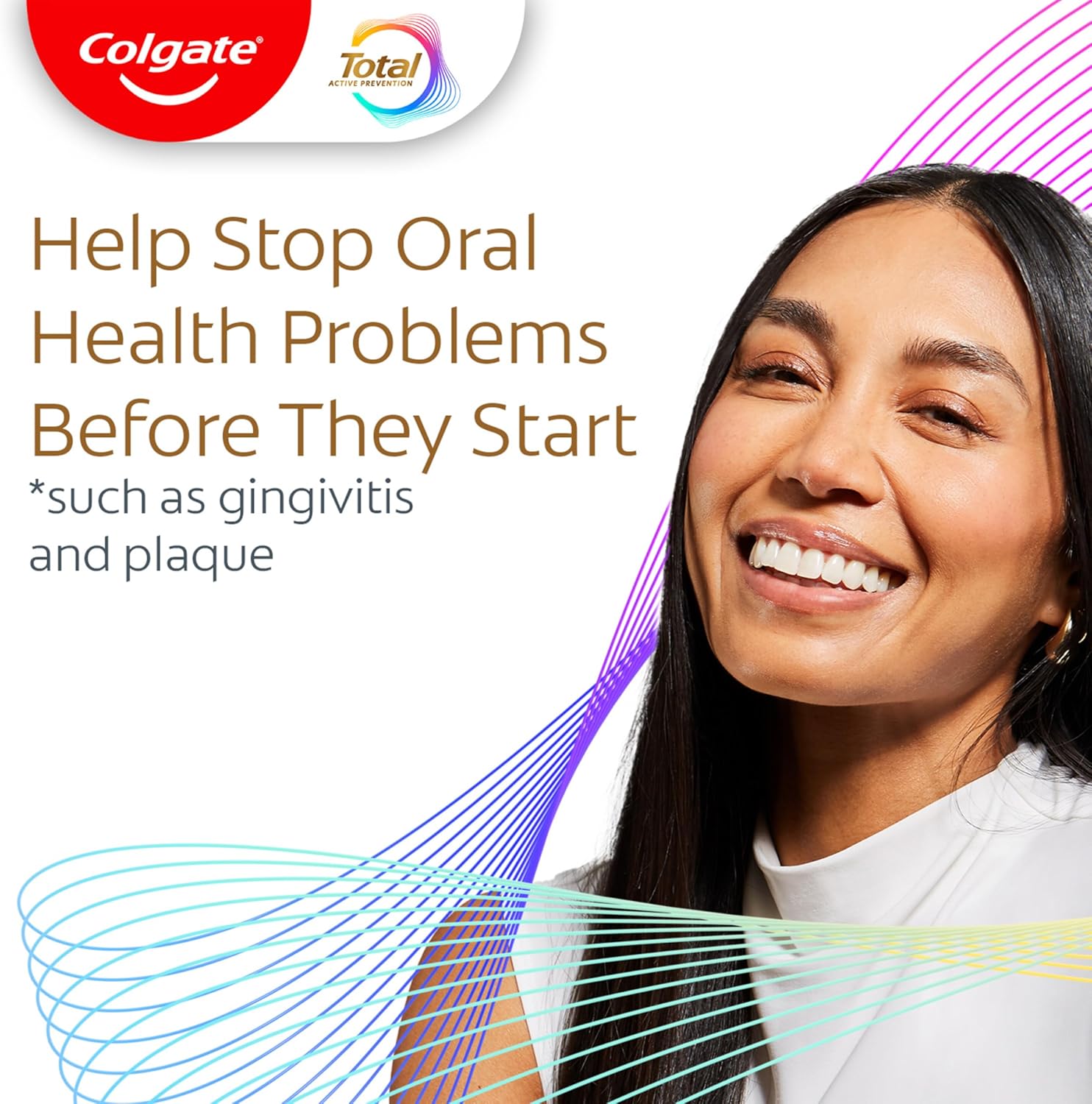 Colgate Total Alcohol-Free Mouthwash – Clean Mint, Minimal Design for Clutter-Free Bathrooms