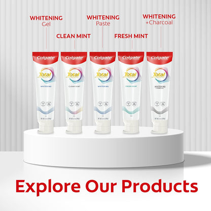 Colgate Total Premium Whitening Toothpaste – Elegant Mint Paste for Refined Dental Care