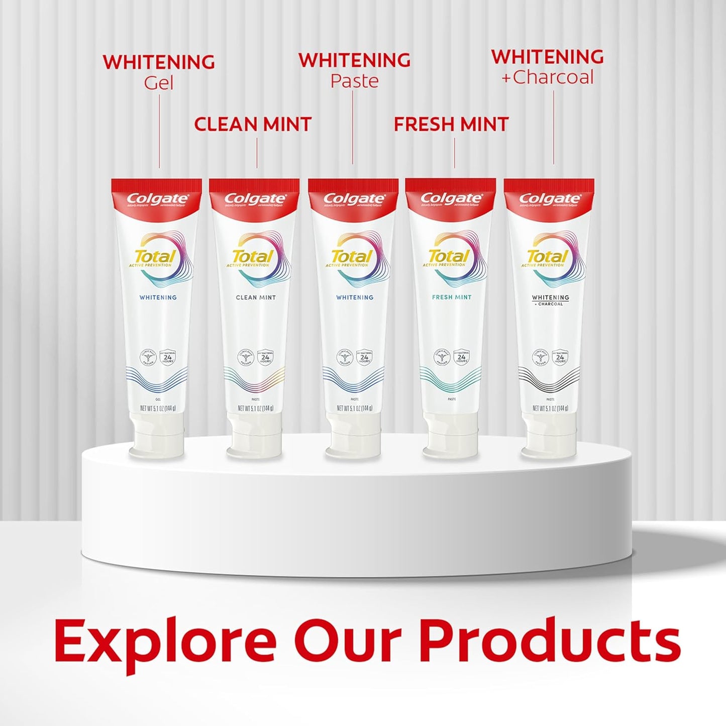 Colgate Total Whitening Toothpaste – Morning & Evening Dental Care for Peak Performance