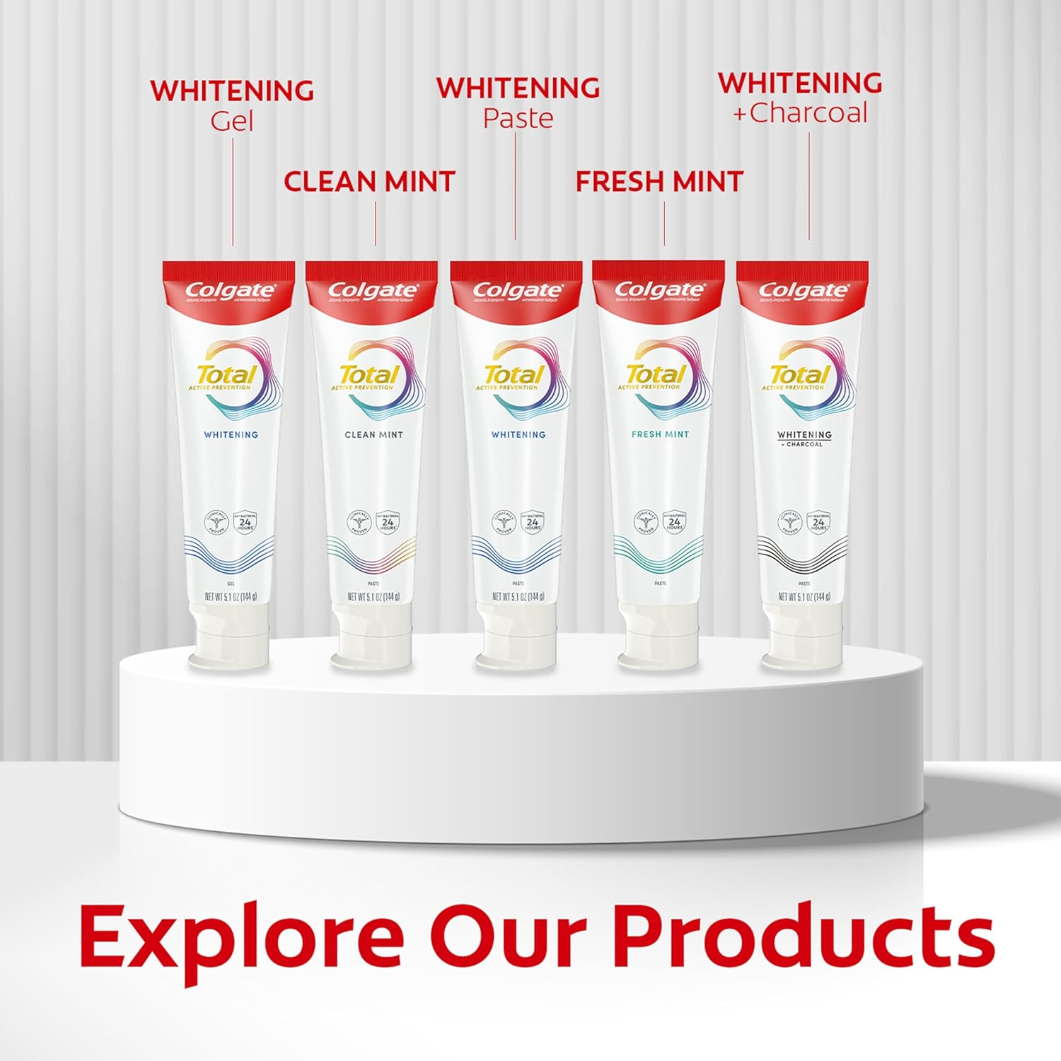 Colgate Total Whitening Toothpaste – Morning & Evening Dental Care for Peak Performance