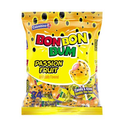 Colombina Bon Bon Bum Lollipops – 48-Count Tropical Candy Care Package for Latin American Family Abroad and Nostalgic Holiday Gifting