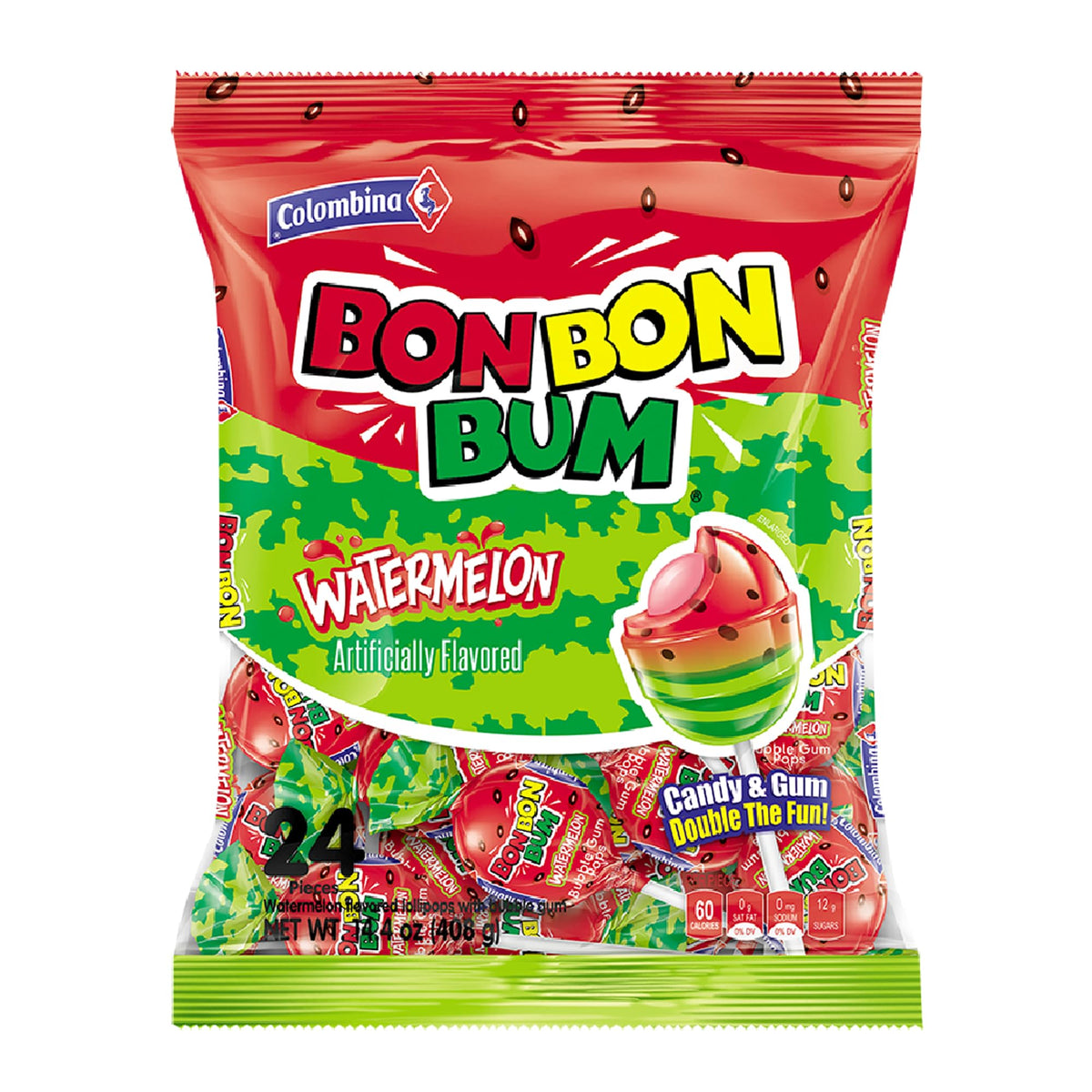 Colombina Bon Bon Bum Lollipops – 48-Count Tropical Candy Care Package for Latin American Family Abroad and Nostalgic Holiday Gifting
