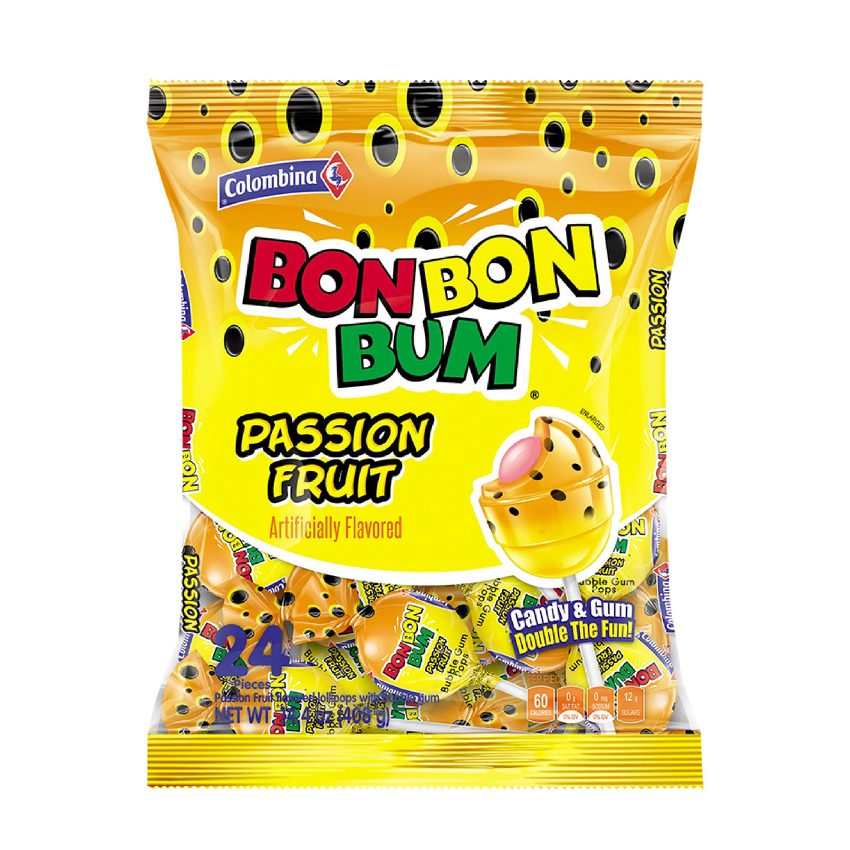 Colombina Bon Bon Bum Lollipops – 48-Count Tropical Candy Care Package for Latin American Family Abroad and Nostalgic Holiday Gifting