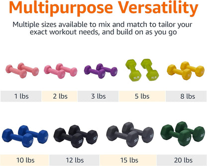 color-coded end caps with printed weight numbers for quick visual identification