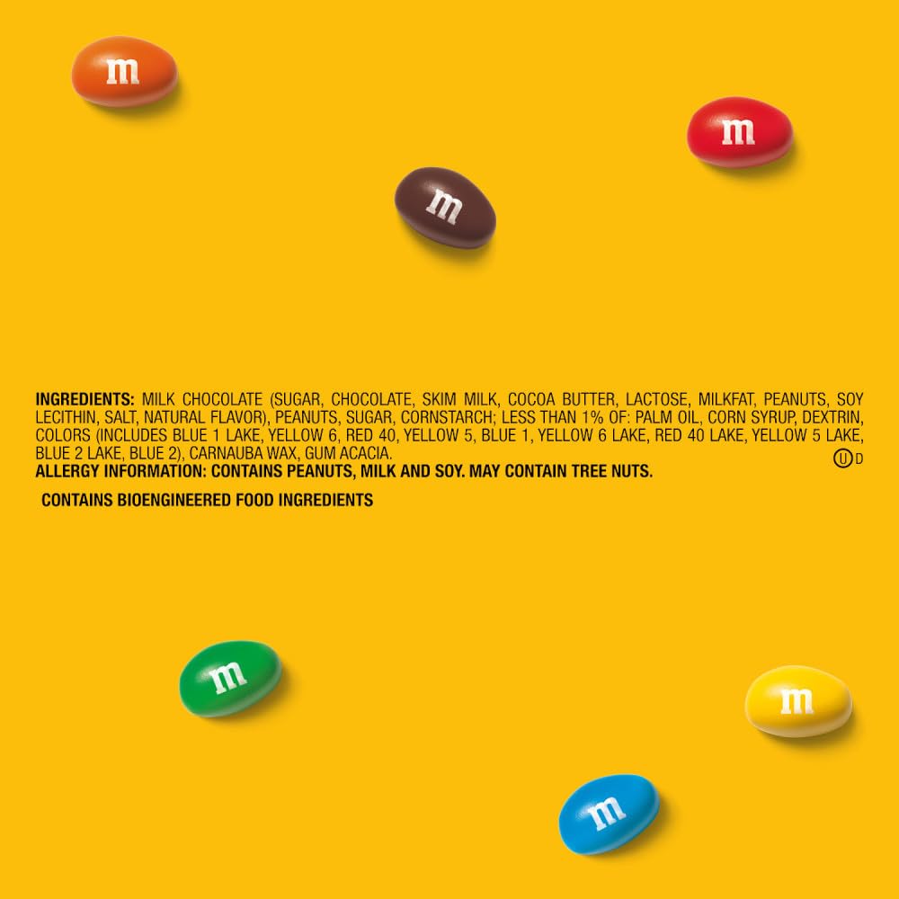 colorful, crunchy candy shell in signature m&m's style