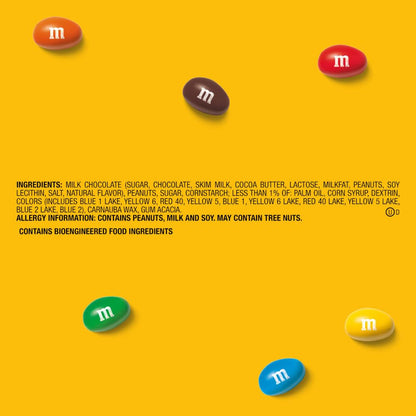 colorful, crunchy candy shell in signature m&m's style