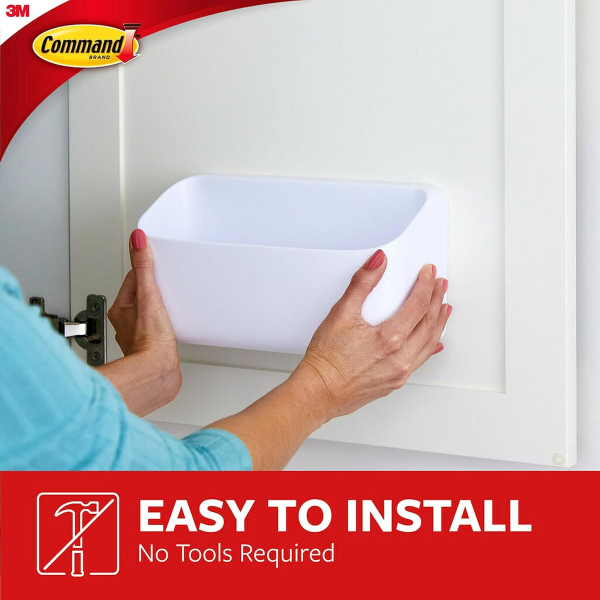 Command 10 Lb Organizing Caddy Housewarming Gift for New Homeowners, Damage-Free Rental Wall Storage